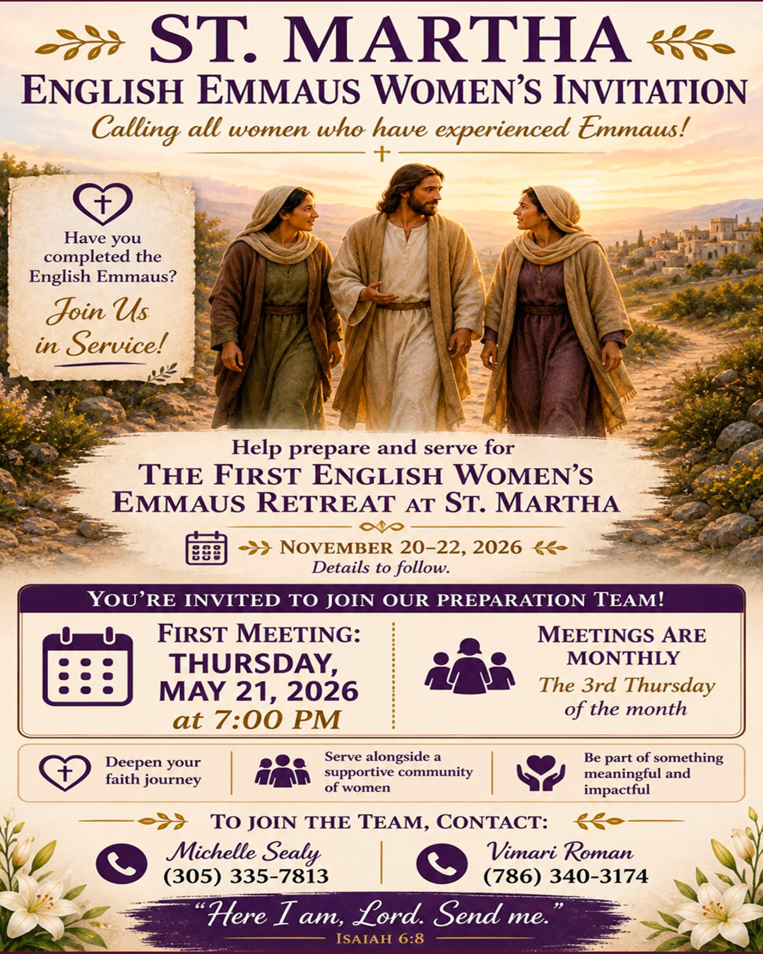 First English Women's Emmaus Retreat at St. Martha