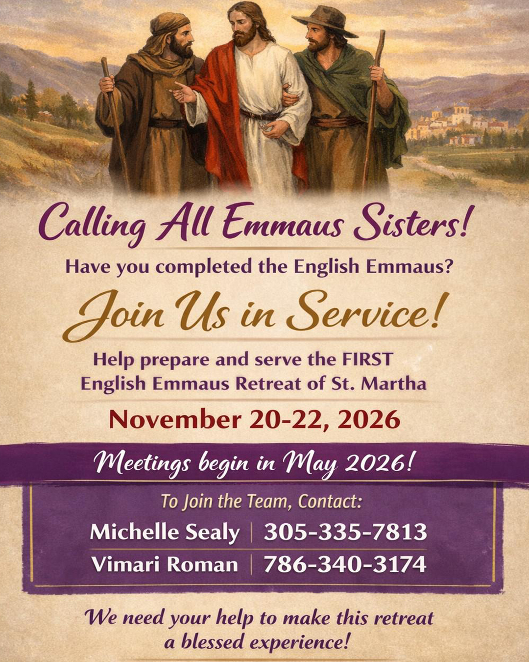 First English Women's Emmaus Retreat at St. Martha