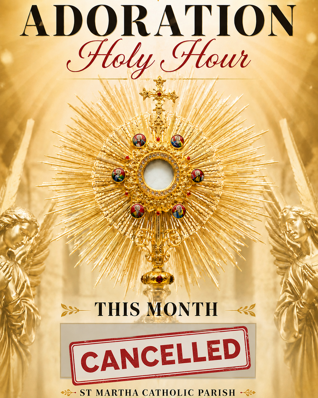 Holy Hour of Adoration CANCELLED